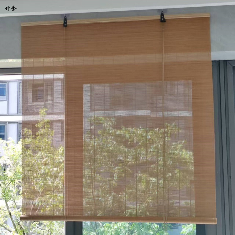Bamboo Curtain Roller Blinds for Home Balcony Sunshade, Guesthouse Tea Room Office Partition Bamboo Curtain, Japanese-Style Bamboo Roller Blinds
