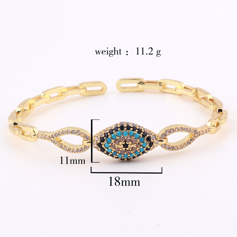 Fashion Devilu0027S Eye Butterfly Copper Bangle Inlay Zircon Copper Bracelets