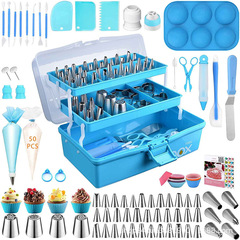 236-piece Fondant Decoration Tools Set, Includes Fondant Nozzles, Fondant Bags, Spatulas, Scraper, Cake Molds, and Baking Tools