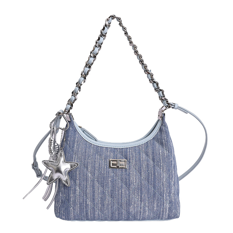 Bolso de cadena de diamante de alta calidad para mujeres 2026 nueva moda pequeña fragancia mochila de hombro de viaje simple bolsa de mano