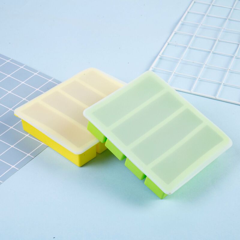 Unlidded silicone ice cube tray for home DIY, large ice cube mold, INS homemade ice cube maker, ice cube box for milk tea shop, ice making tool Unlidded silicone ice cube tray for home DIY, large ice cube mold, INS homemade ice cube maker, ice cube box for milk tea shop, ice making tool