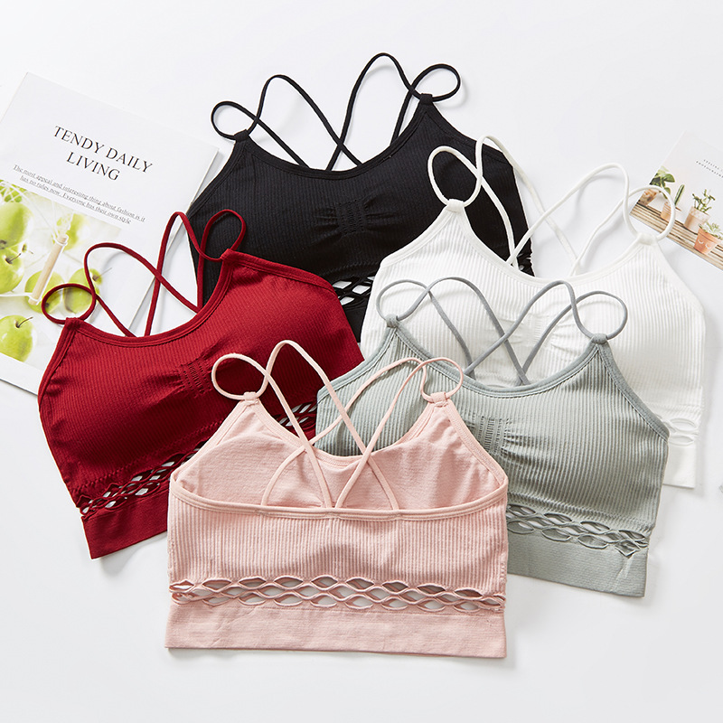 new pattern lady Beautiful back Wrap chest Hollow sexy Gather straps Sternum Primer Exorcism vest Underwear