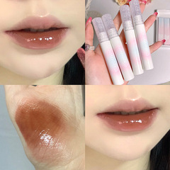 Cappuvin Pearl Limited Edition Mirror Glossy Water Glass Lip Color, Domestic Budget-Friendly Student Milk Tea Color Lip Color