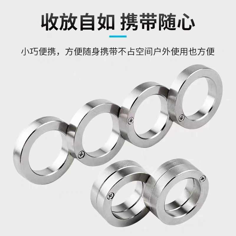 国境を越えた人気の護身リング HARDSELFDEFENSERING ステンレス鋼折りたたみ護身リング edc|undefined