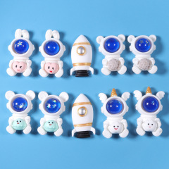 2021 New Model Space Series Resin Astronaut Spaceship Saucer Cream Droplet Gel Phone Case Decorative Accessory