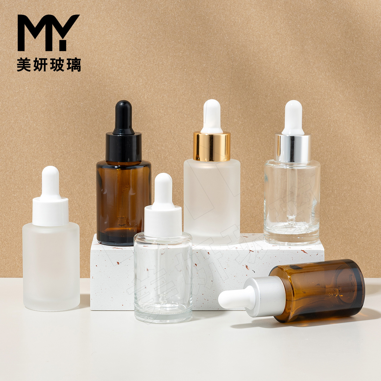 30ml Essence Liquid Bottle, Glass Essential Oil Bottle, Dropper Bottle, Frosted Glass Bottle, Ready-Made Essence Liquid Essential Oil Bottle