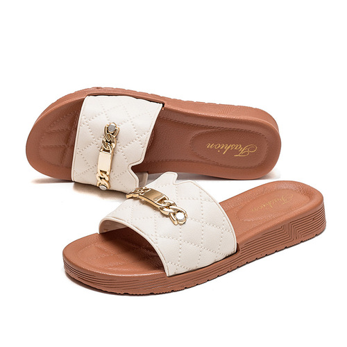 凉拖鞋女夏季新款时尚软底厚底防滑居家用ins潮一字拖鞋沙滩外穿