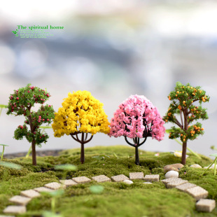 Moss Micro Landscape Artificial Tree Hawthorn Tree Grapefruit Tree DIY Decoration Accessories Gardening Landscaping Material Small Ornaments