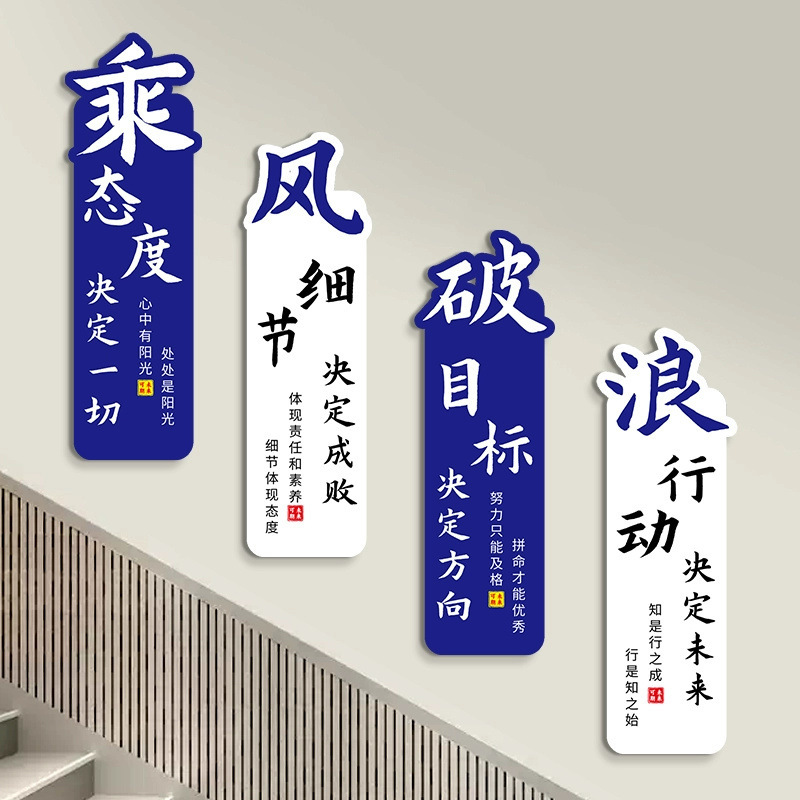 乘风破浪初中考班级文化墙贴学校教室布置高中学生励志标语装饰画|undefined