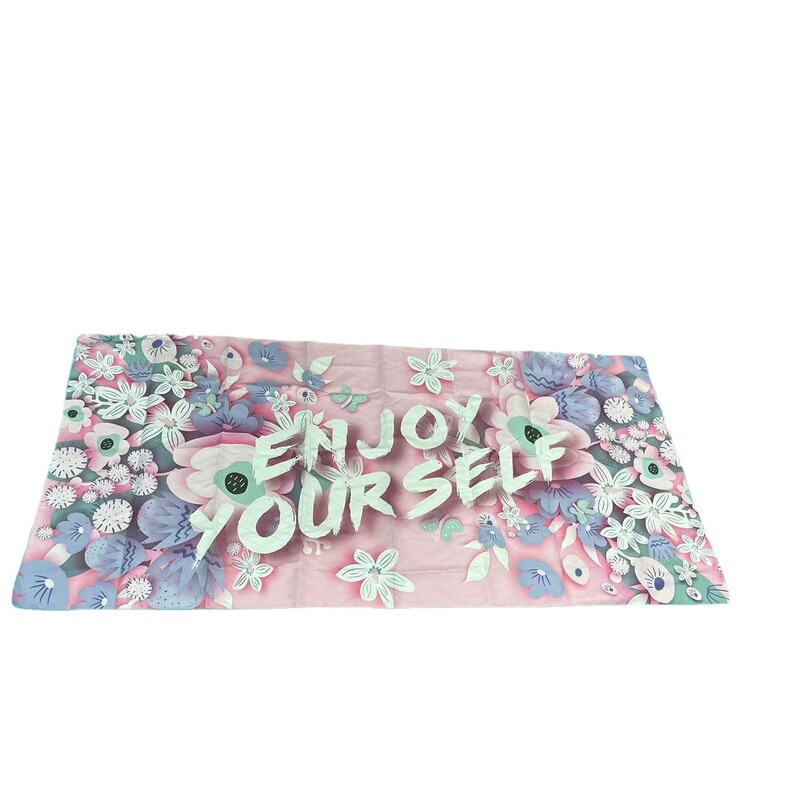 Double-Sided Printed Quick-Drying Beach Towel and Bath Towel with Button Design, Microfiber Polyester and Nylon, Moisture-Absorbent, Quick-Drying and Anti-Uv