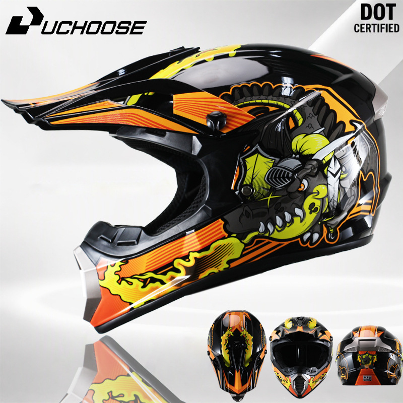 Teenager mountain off-road helmet, motorcycle full-face safety helmet, wear-resistant, sun-protective riding helmet