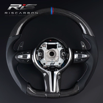 Carbon fiber steering wheel compatible with BMW color lines E70E71E87E90E81 E82 E91E81E82E87E88