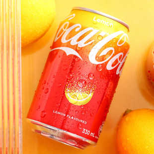 Macao Coca-Cola Lemon Coke Net Red Soda Summer Thirst-quenching Carbonated Beverage Canned 330ml