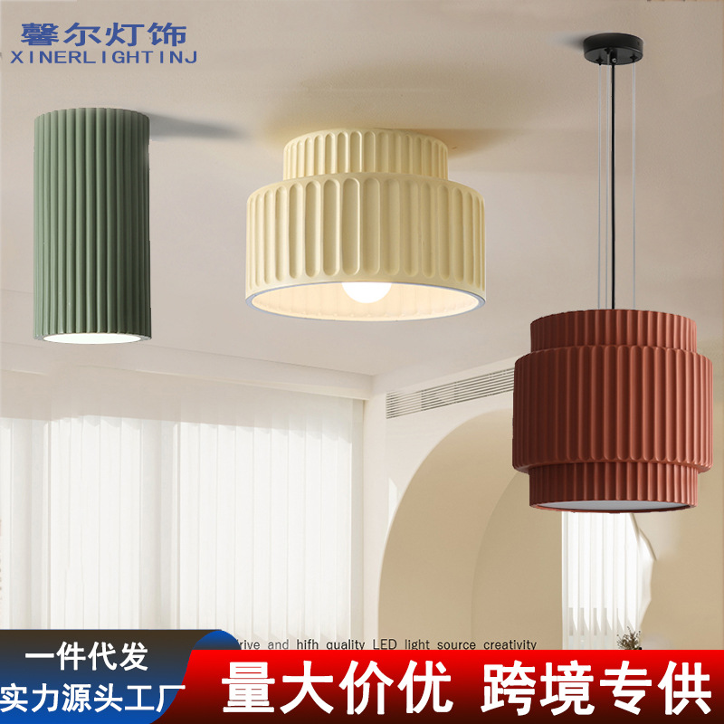 French Cream Style Ceiling Lamp, Aisle Lamp, Corridor Lamp, Nordic Bedroom Lamp, Cloakroom Balcony Entrance Bar Chandelier