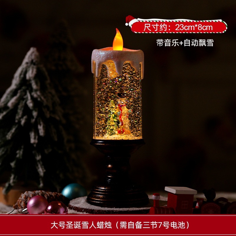 跨境圣诞节装饰品氛围灯饰布置蜡烛夜灯拍照道具礼物桌面摆件礼品|undefined