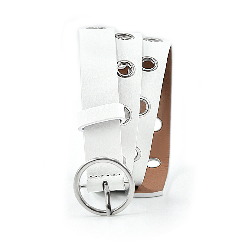 2022 correa de moda popular europea y americana moda única fila agujero de aire cadena términos estilo punk coreano correa de las mujeres