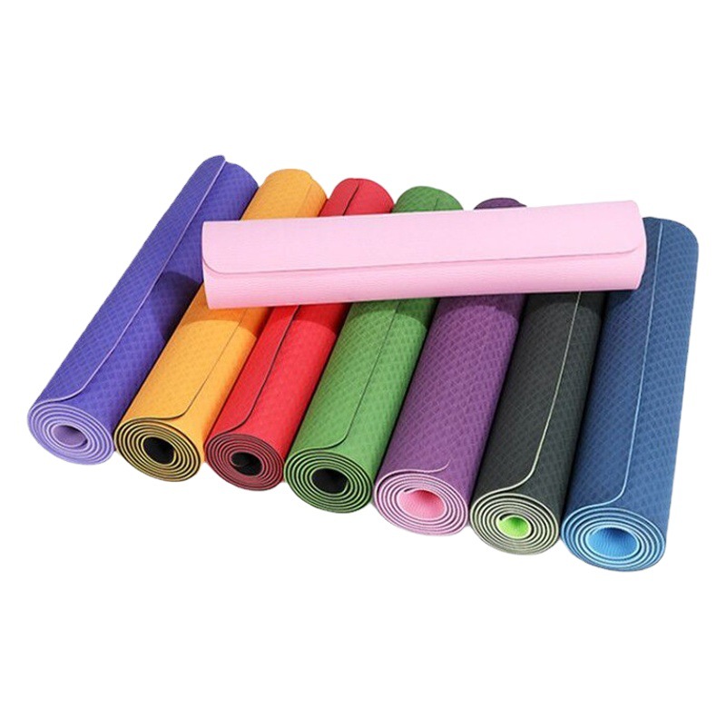 Cross-Border Exclusive Supply of Two-Color Tpe Yoga Mats, Thickened Non-Slip Sports Fitness Mats, Children's Dance Practice Mats, Jump Rope Mats