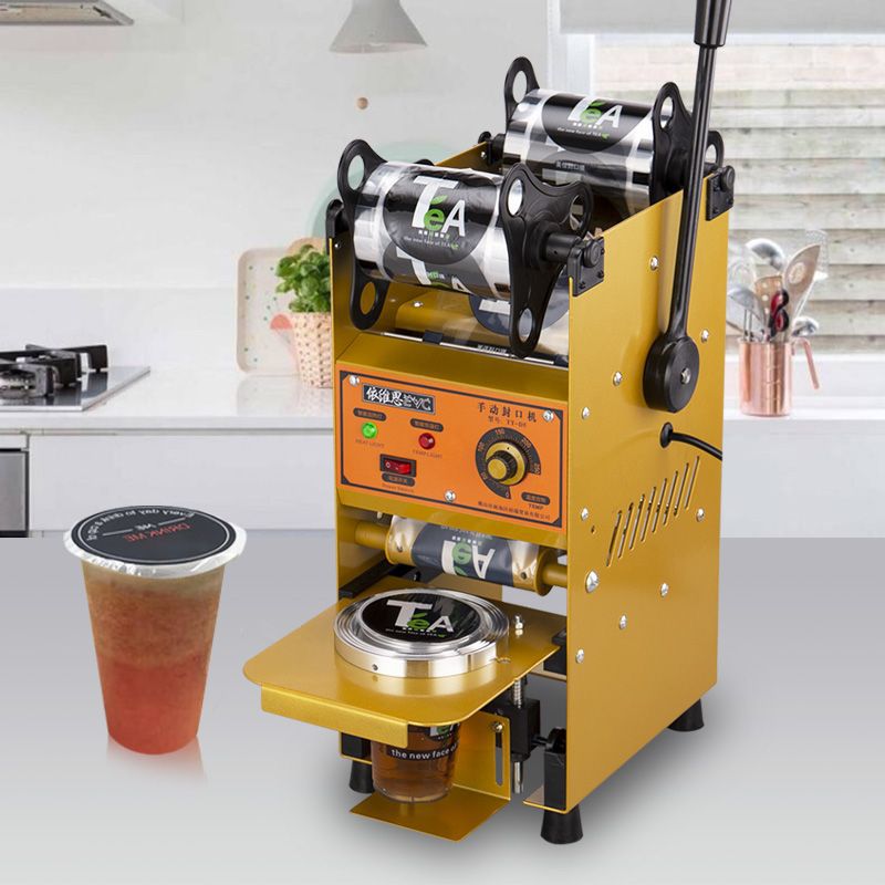 依维思高杯珍珠奶茶封口机手压商用封口机奶茶豆浆封杯机手动封杯