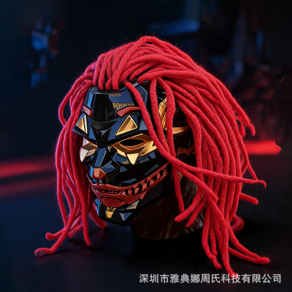 Cross-border Cyberpunk Clown Halloween Horror máscaras Carnival Party Clown Horror Head Mask Halloween image 10