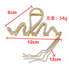 High advanced extra large crab pin with tassels, big hairgrip, demi-season shark, high-quality style