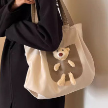帆布包女2026新款手提袋通勤包包女式大容量推特托特包小个子