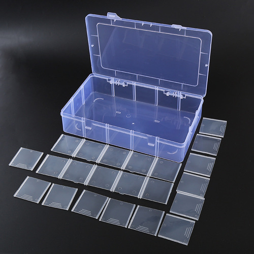 Large 15-compartment storage box removable transparent plastic hardware parts components toys stationery packaging box packaging box