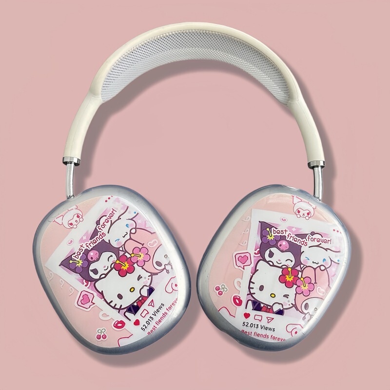 アニメ透明適用アップルAirPods Maxヘッドセットbluetoothヘッドセット保護カバーソフトケースかわいいシンプル|undefined