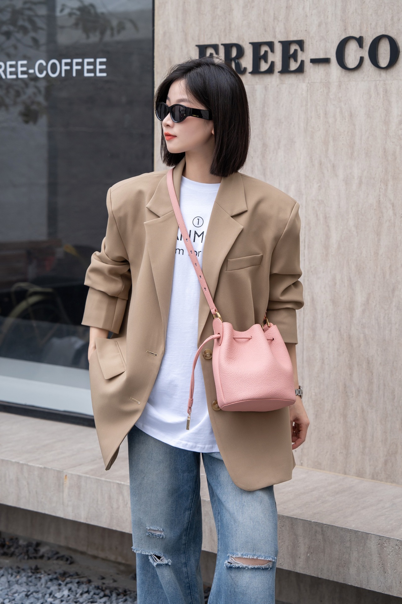 Spring/Summer New Genuine Leather Handheld Bucket Bag For Women - Luxury Designer Versatile Commuter Shoulder Bag - Thumbnail 7