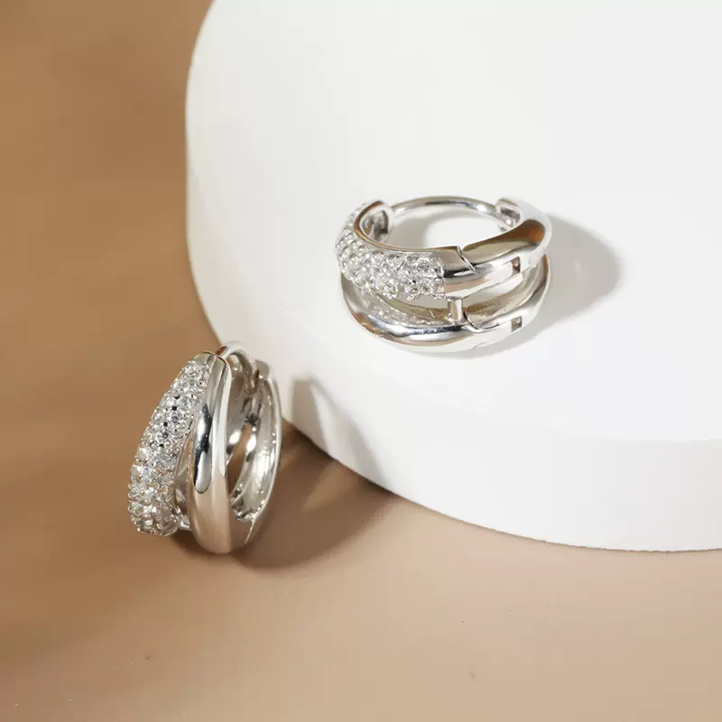 925纯银耳环女小众设计ins风高级感复古气质批发耳扣设计款耳饰品