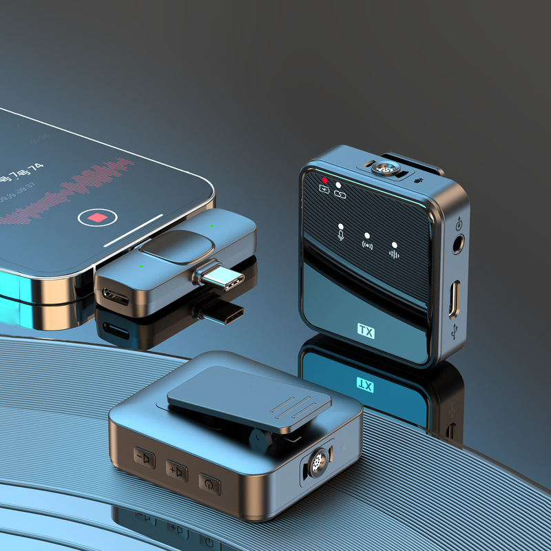 Private model new B2 wireless collar clip microphone two-in-one outdoor interview noise reduction radio recording live microphone