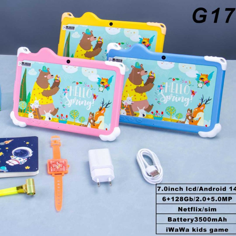 7.0Inch Lcd/Android 13 Netflix/Sim G17 Kidsren's Learning 7inch Tablet Tab