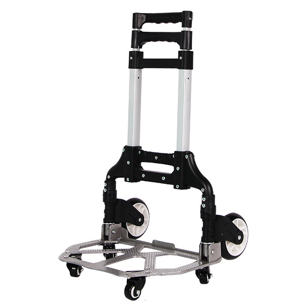 Wholesale aluminum alloy foldable heavy-duty pull bar cart, portable suitcase foldable hand-pull cart for loading goods purchase