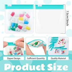 EVA Medicine Vitamin Capsule Dividing Bag EVA Small Pill Bag Travel Zipper Bag Sealed Jewelry and Gemstone Bag