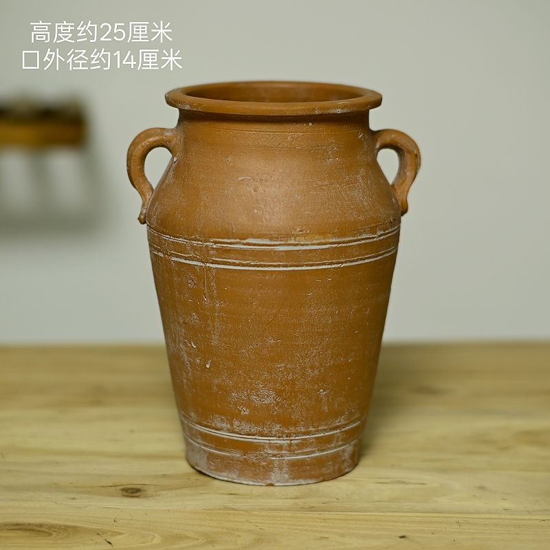 复古手工陶罐土陶罐手工花瓶花盆民宿装饰插干花水培客厅摆件|undefined
