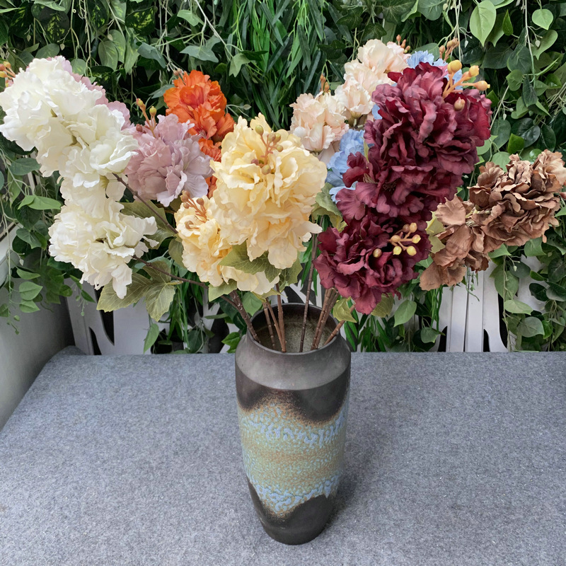 网红假花 2叉宝塔飞燕绣球 室内装饰仿真花束 婚庆绣球花摆件批发