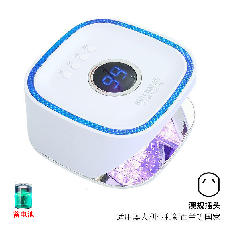 Lámpara de manicura reflectante lámpara de cristal lámpara de manicura de perlas 48W luz de fototerapia de alta potencia pegamento de manica UV + LED