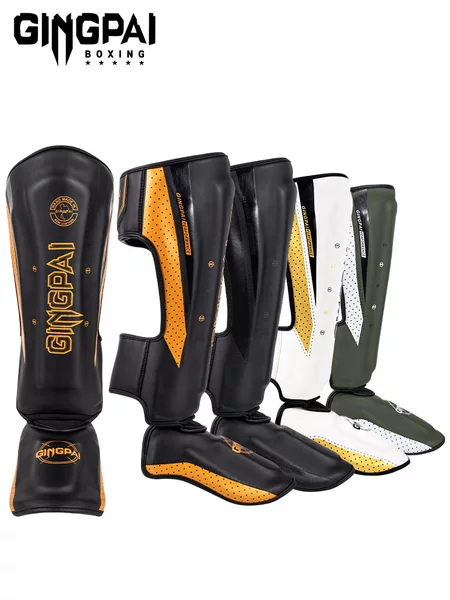 Professional Free Fight Leggings with Instep Sanda Boxing Fighting Taekwondo Protectors Adult Children Shin Leggings