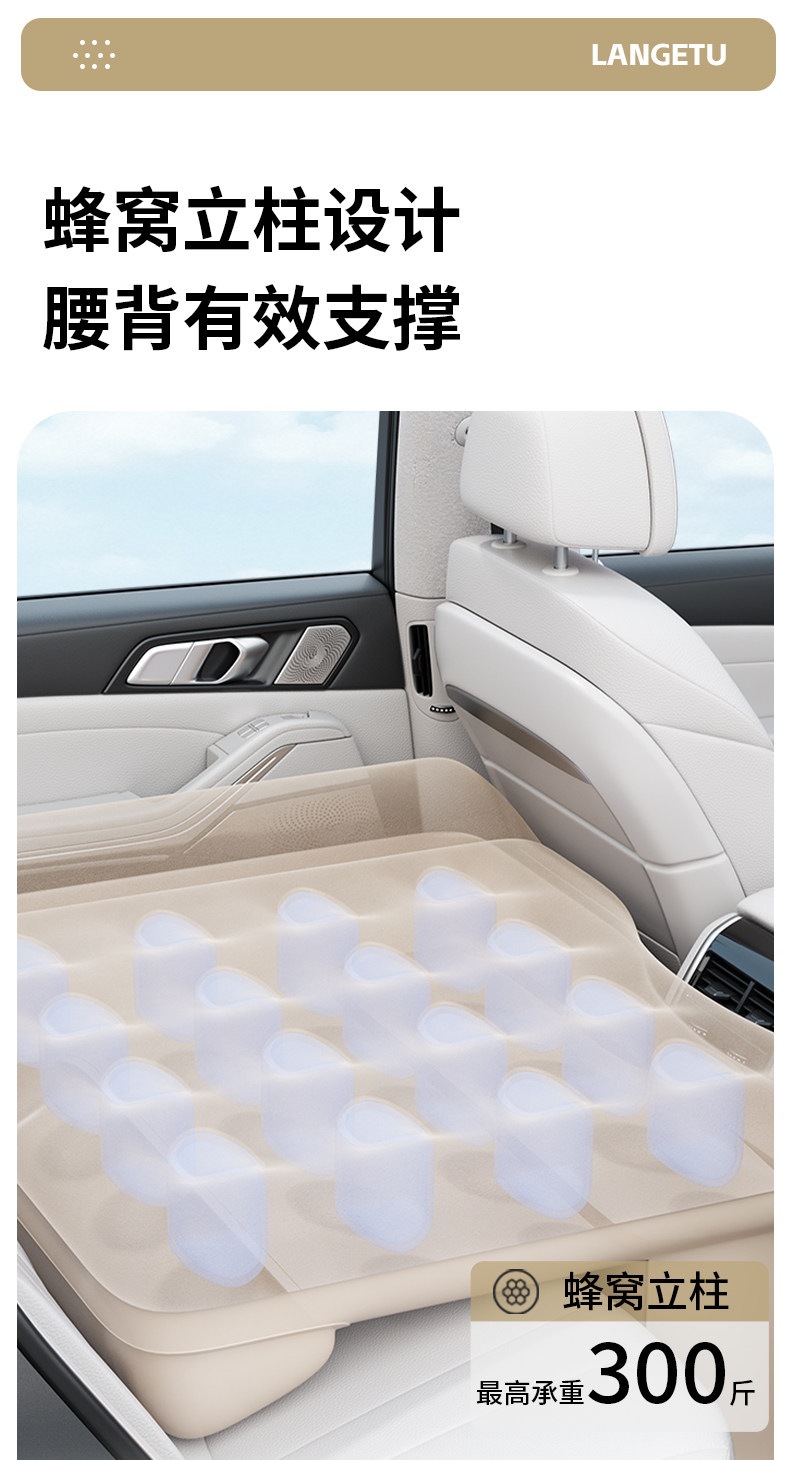 Suitable for children's car baby sleeping bed, car rear seat small bed, sleeping mat, baby long-distance car travel essential inflatable bed