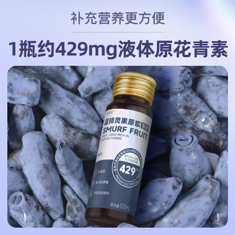 【新品种果汁】蓝果蔬汁饮料 代发50ml/瓶蓝莓花青素香醇果浆