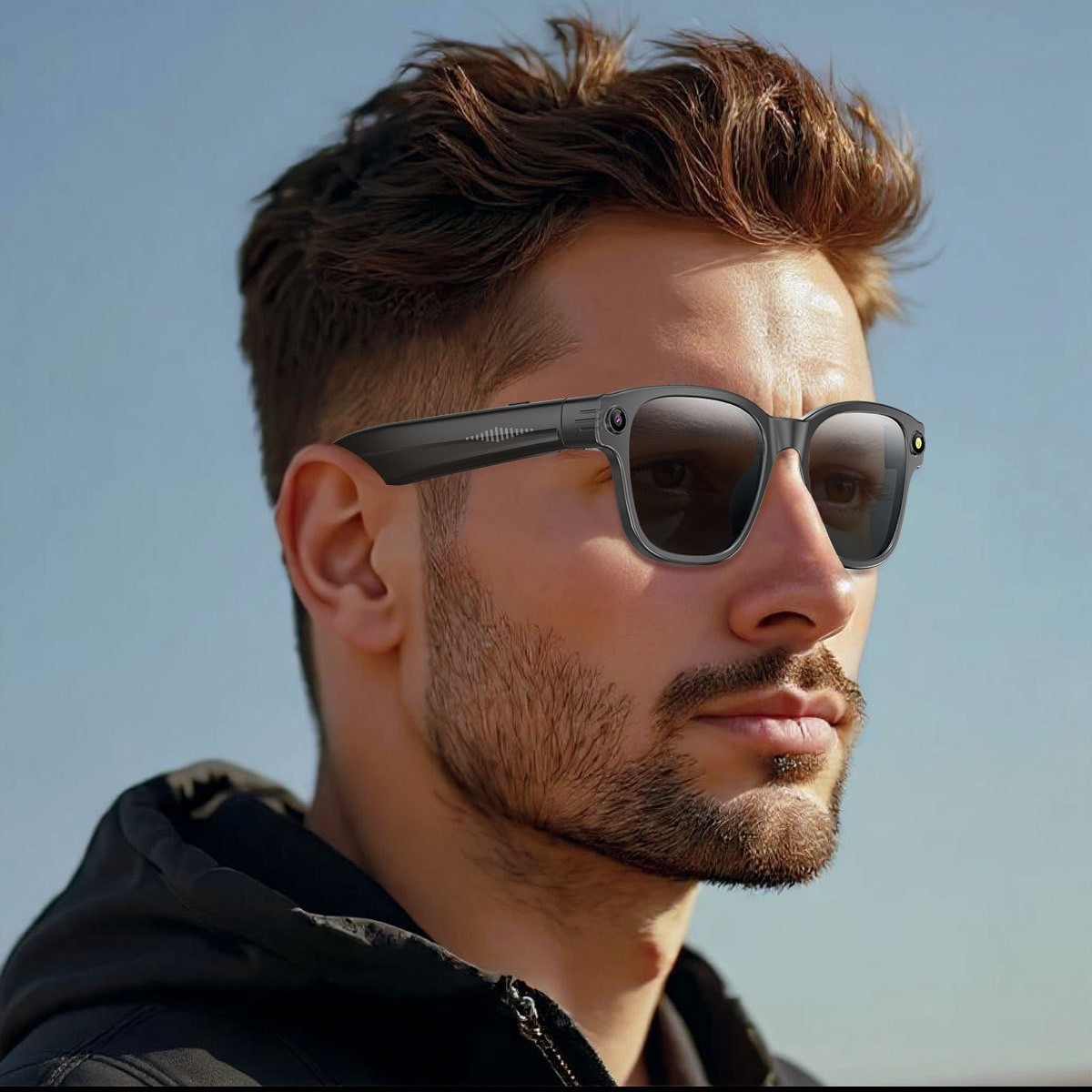 Gafas Bluetooth para hombres y mujeres, gafas de sol inteligentes, reconocimiento anti-vibración, todo, escuchar canciones, hablar, auriculares, aptos para Apple, Huawei, Android