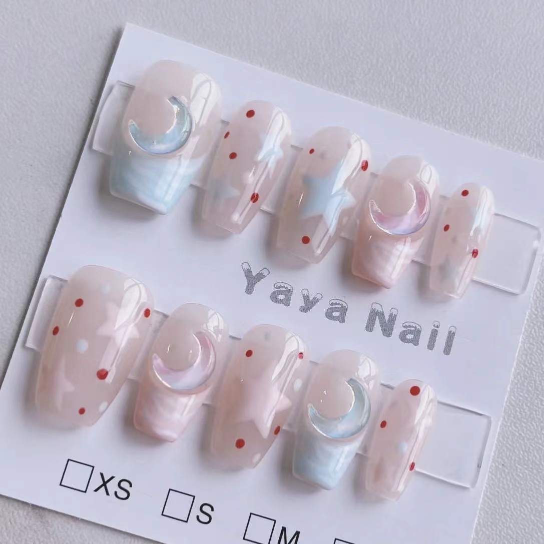 Yi danza acabado desgaste pieza de uñas extraíble verano lindo manicura Pequeño Libro Rojo nuevo dulce pegatina de uñas