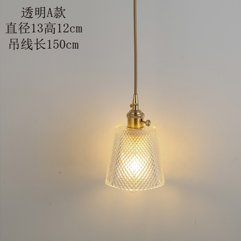 Lámpara de cabezal de cama nórdica creativa retro lámpara de vidrio minimalista personalidad de moda bar restaurante lámparas de bar