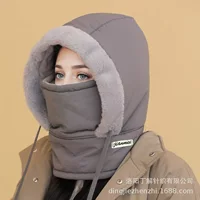 Зимняя новая пуховая шляпа Лэй Фэн женская плюшевая толстая дикая холодостойкая теплая шляпа на открытом воздухе ветрозащитная шляпа мужская
