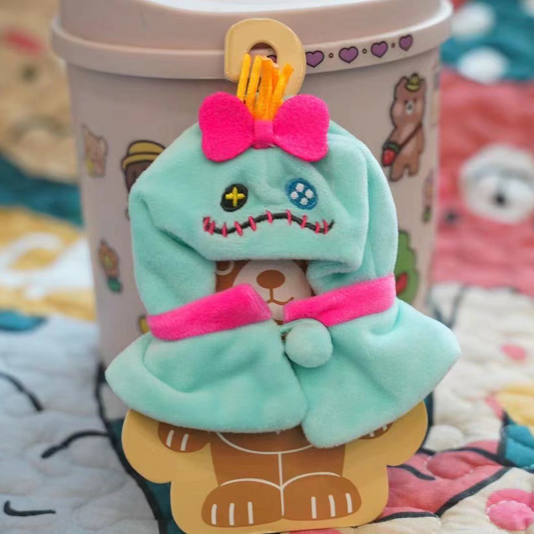 10cm ropa de bebé ropa de muñeca linda de la historieta ropa de Sanrio coolomi melodía capa de felpa ropa de decoración