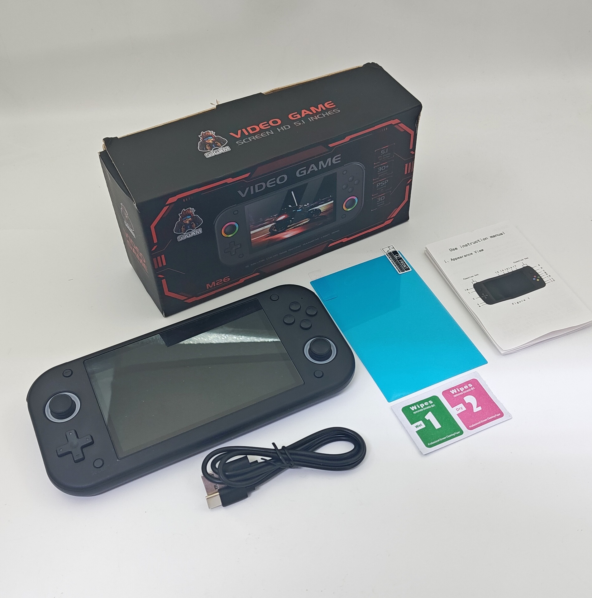 New M26 Handheld Game Console 5.1inch Large Screen Arcade Simulator Rgb Retro Nostalgic Portable Game Console