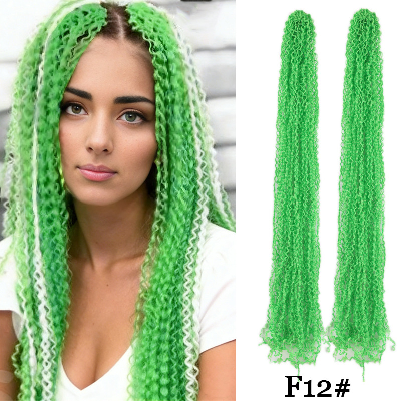 Paquete de una sola pieza Europa y América África delgada tres hebras pelucina aguja de cabello trenzada fibra química monocromática trenza sucia al por mayor