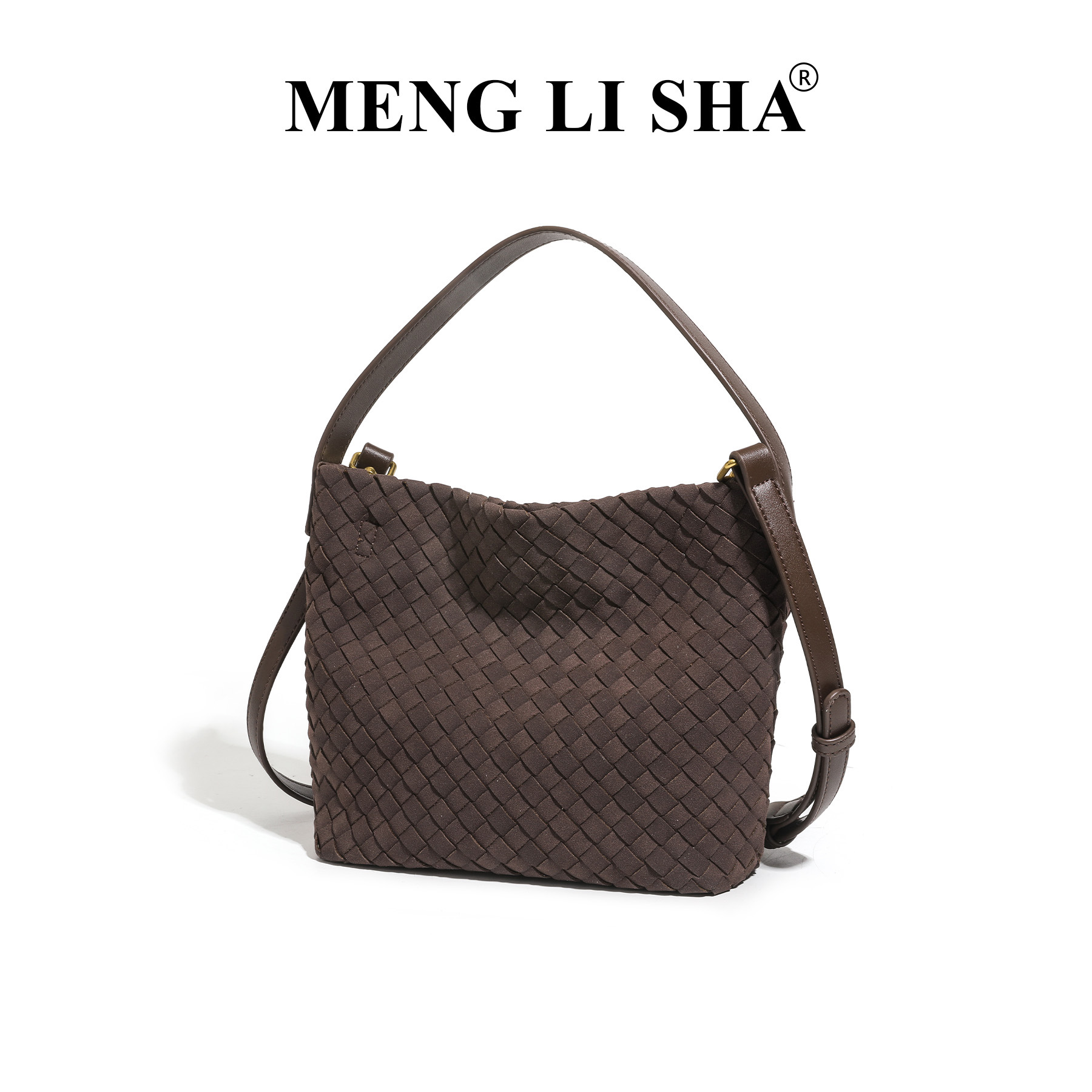 Women's 2026 New Luxury Woven Bucket Bag - Versatile Commuter European & American Fashion Shoulder Crossbody Tote Bag - Thumbnail 2