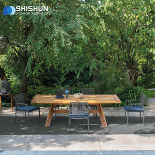 Outdoor Sofa Courtyard Rope Weaved Waterproof Sunscreen Outdoor Open-air Garden Balcony External Table and Chair Furniture Combination