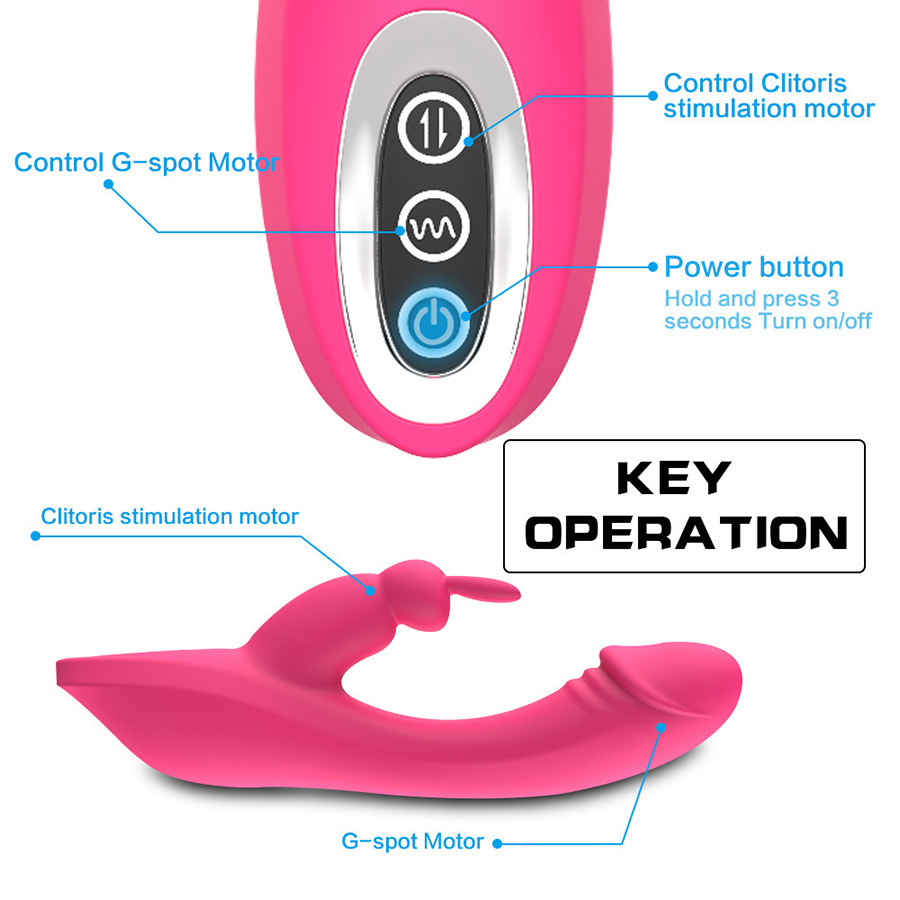 Vibrador de orejas de conejo Aixia Aoli para mujeres, masaje del punto G, estimulador del clítoris, dispositivo de masturbación femenina, productos para adultos