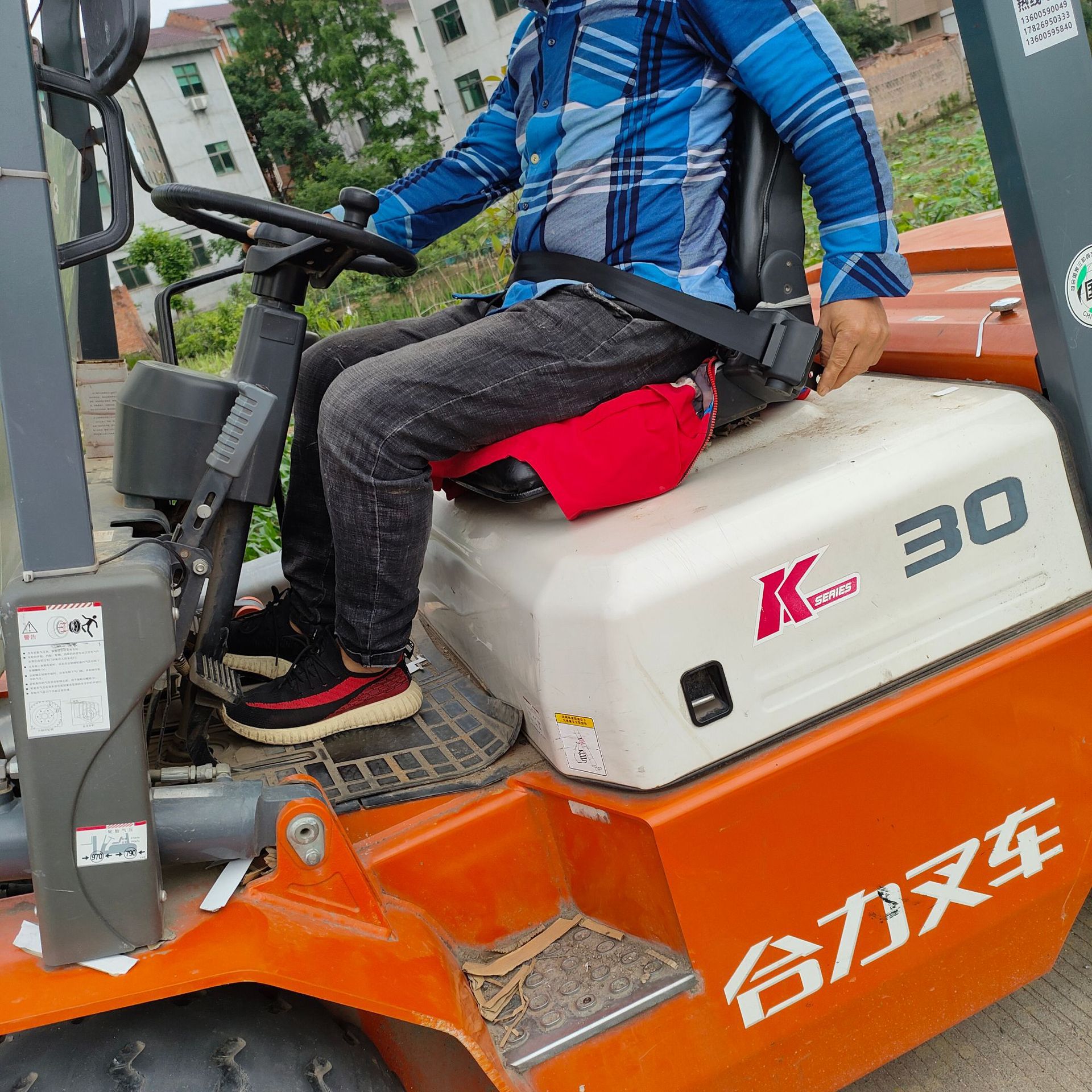 Forklift Seat Belt, Automatic Retractable Two-Point Type with Self-Locking Function, Golf Cart and Go-Kart Seat Belt